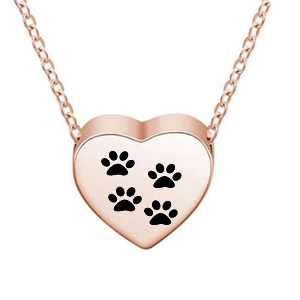Hainon commemorative family pet hair lettering peach heart urn necklace perfume bottle pendant flannel bag set 1