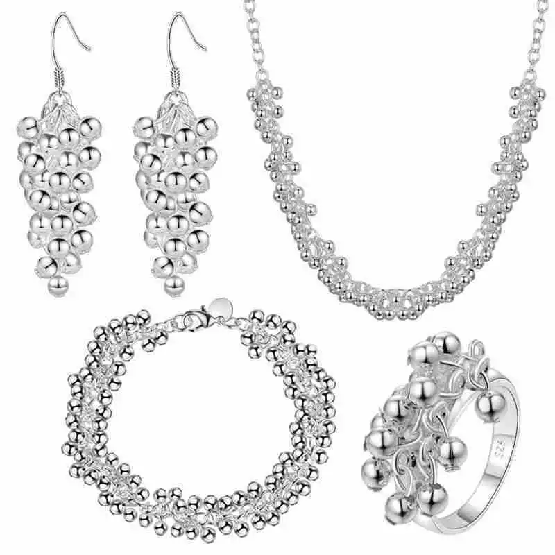 Hainon Yiwu Factory OEM Fashion Jewelry Set Plating 925 Silver Beads Jewelry Set 1