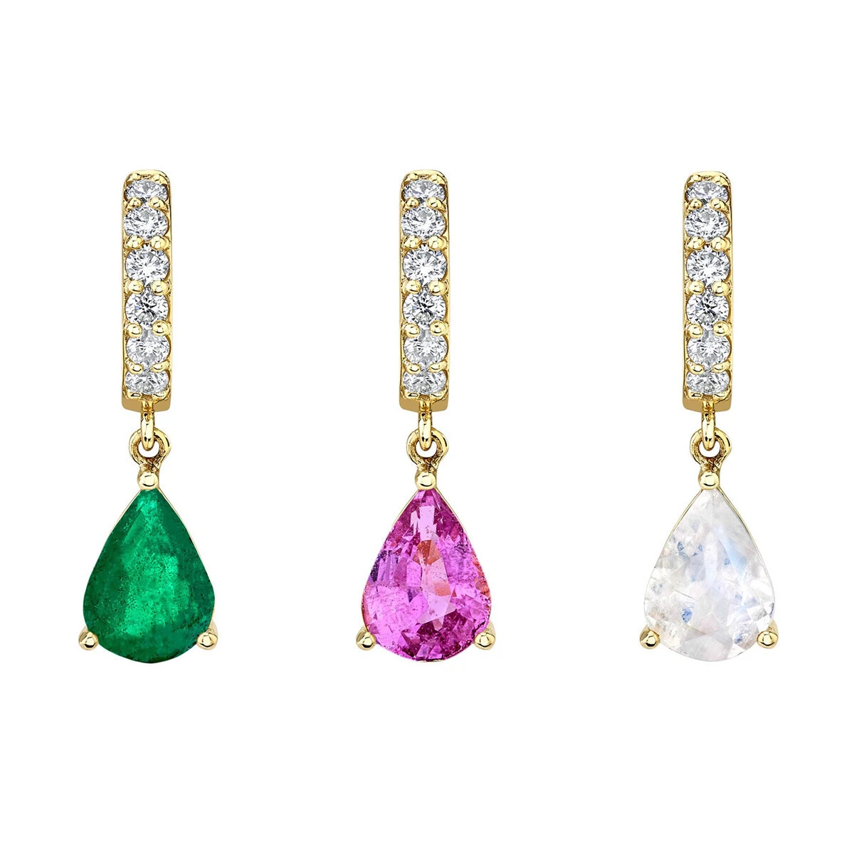 Hainon Ladies Dangle Earrings Water Drop Pendant Earrings Zircon Micro-inlaid Brass 18K Gold Plated Fashion Earrings Trend 2021 1
