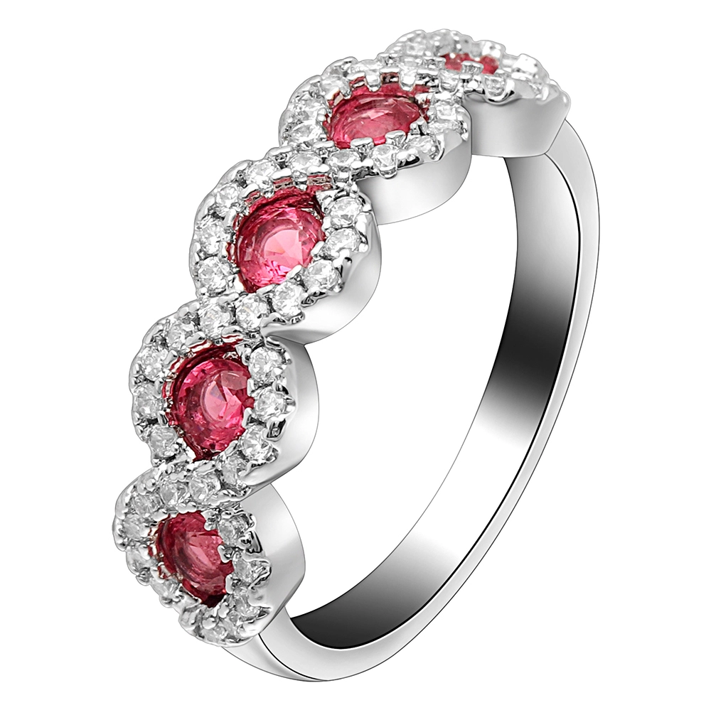 Hainon Factory direct cheap engagement rings fine jewelry classical red green zircon elegant wedding ring for women 1