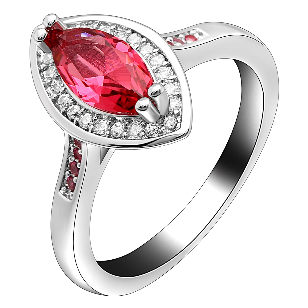 High quality shiny stone 925 stamped silver ring with custom made logo design wedding ring for women wholesale 1