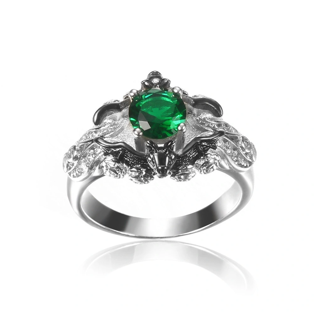 Hainon Retro Bat black Plated Zircon Ring YIwu wholesale Engagement Rings 1