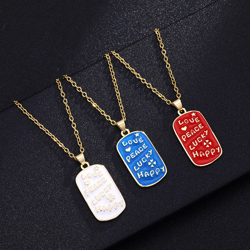 Hainon fashion necklace 2021 trendy Stainless Steel Letter Necklace Personalized Necklace for Women Girls 1