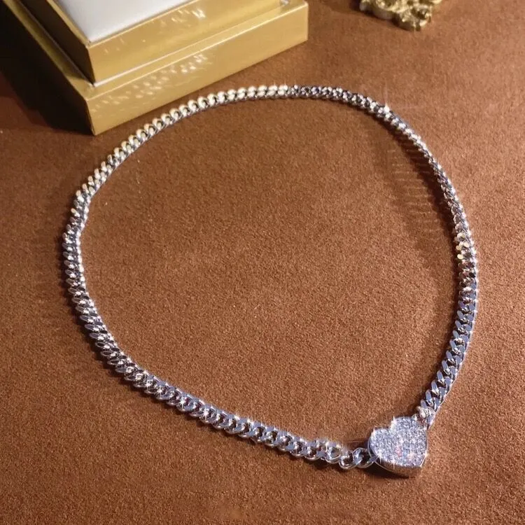 Hainon zircon love magnet necklace female personality simple and versatile temperament necklace sweater chain 1