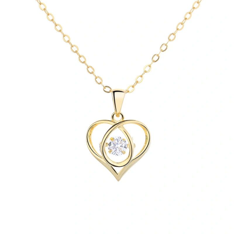 Hainon wholesale zircon heart necklaces women personalized necklaces for women gold necklace jewelry for girl 1