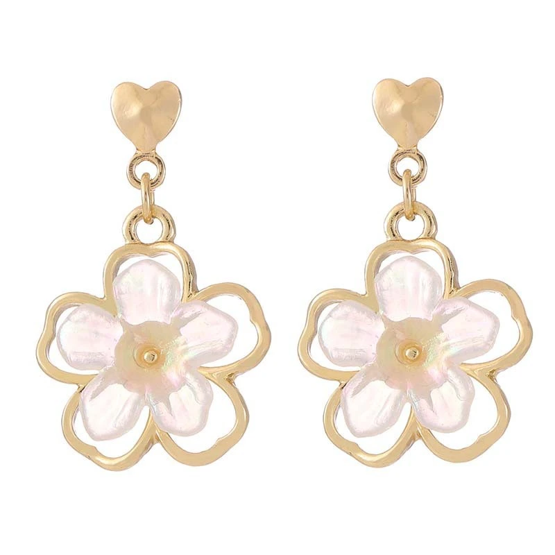 Hainon wholesale Vintage S925 silver needle flower earrings 2021 new high quality earring new design 1