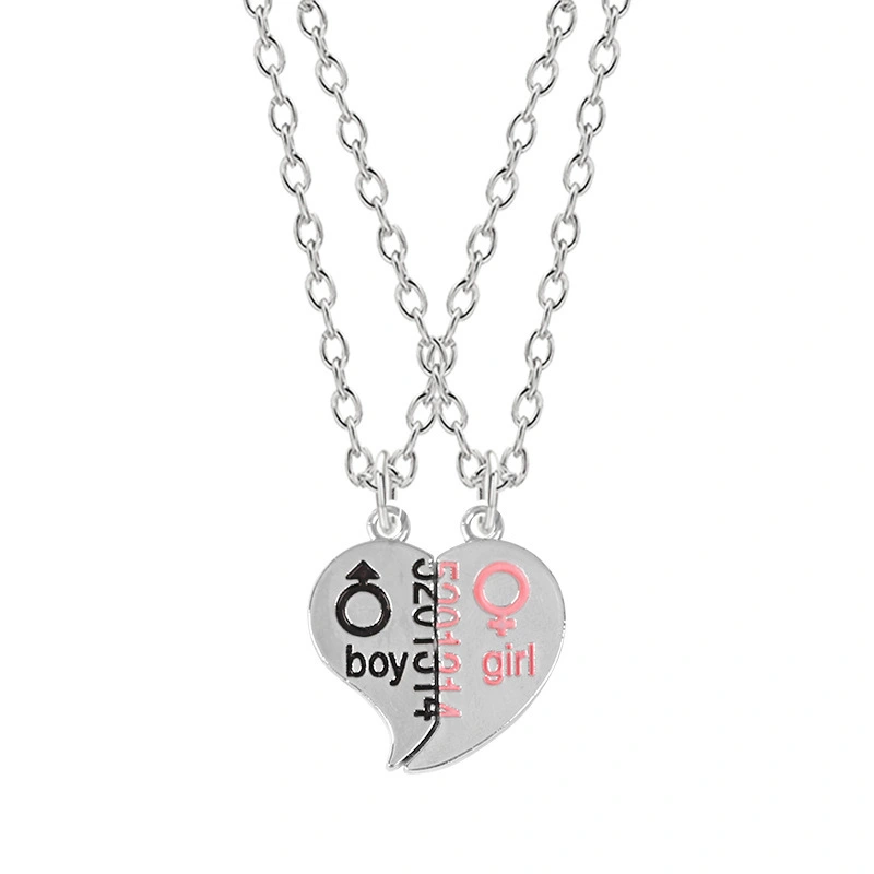 Hainon Wholesale Lovers Series Love Boys Girls Valentine's Day Gift Magnetic Necklace Attracting Each Other Jewelry 1