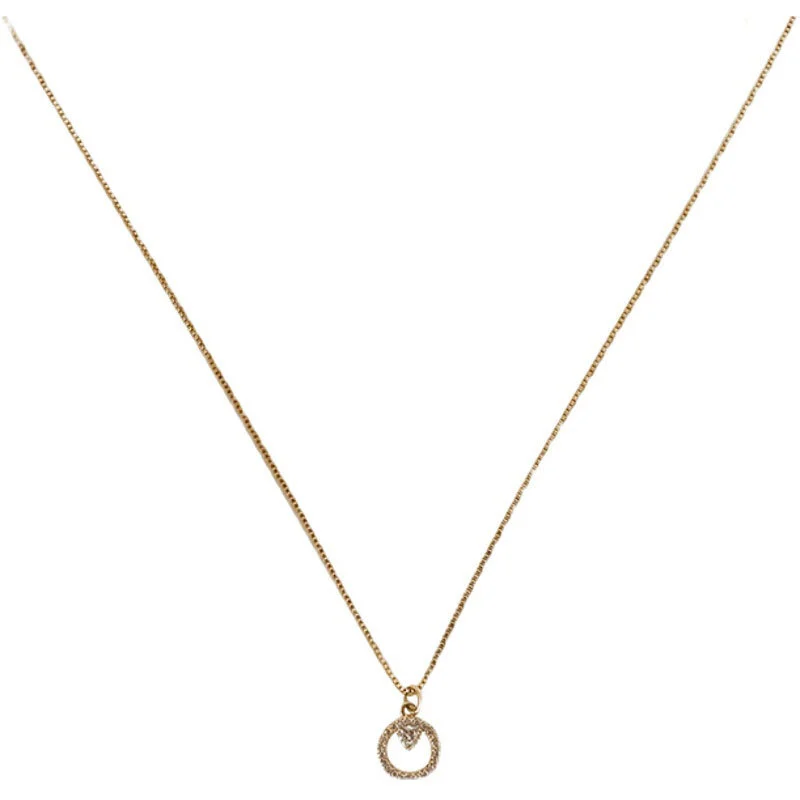 Hainon Female ring zircon necklace 2021 new female light luxury niche clavicle chain temperament wholesale 1