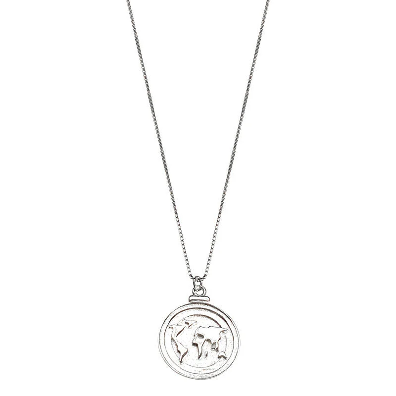 Hainon S925 round medal small gold coin pendant necklace temperament simple clavicle chain female trend1 1