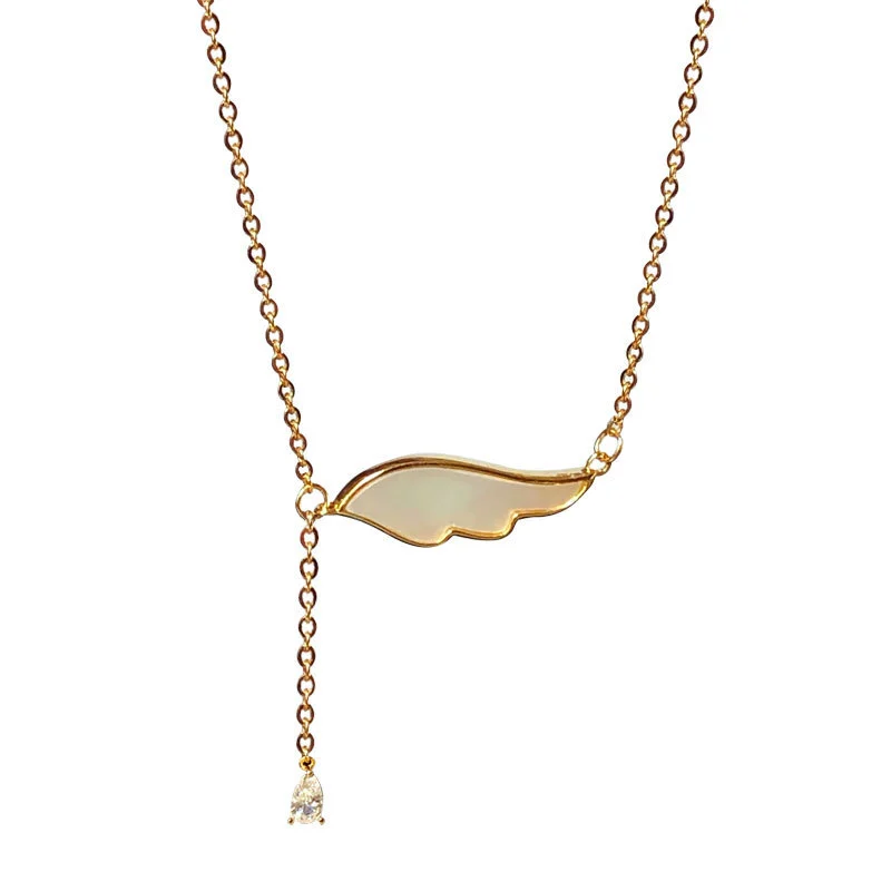 Hainon S925 sterling silver female simple personality temperament pendant niche elegant clavicle chain 1