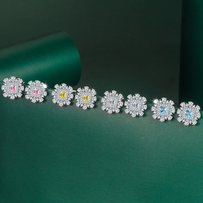 Hainon 2022 Earrings jewelry Women Luxury big Flowers stud earrings Party gift wholesale 1