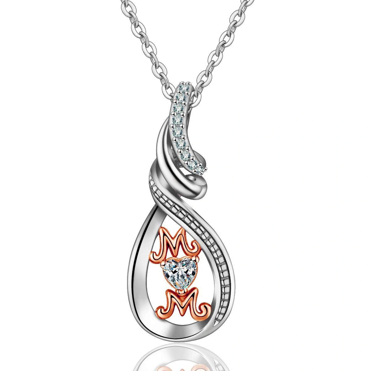 Hainon jewelry necklace Special Simple rose gold plated mom Women custom Chain zircon silver Necklace holiday gifts 1