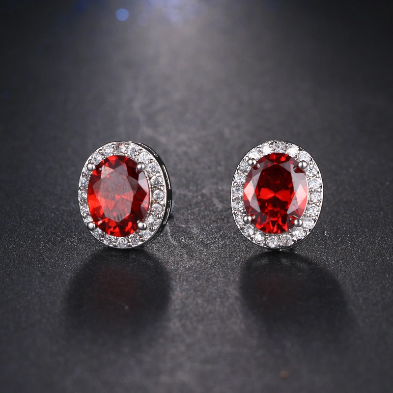Hainon new fashion temperament oval zircon earrings women simple party jewelry for women wholesale 1
