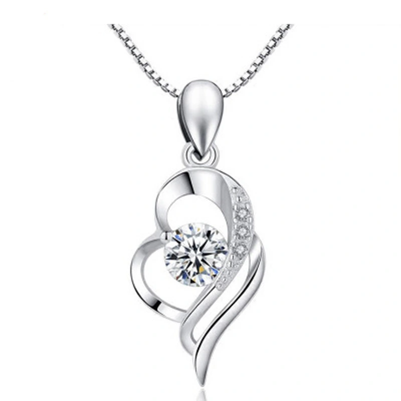 Hainon Accessory pendant Micro-inlaid zircon pendant 925 silver material heart Mother's Day necklace gift 1