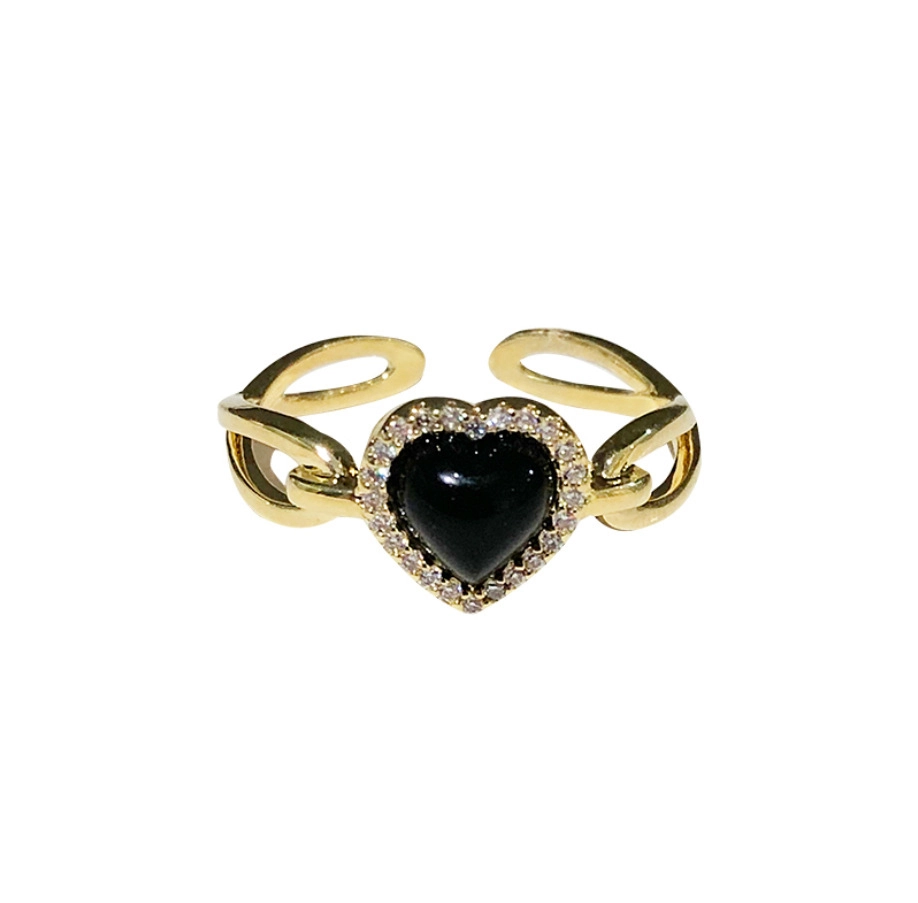 Hainon Niche design love ring female adjustable opening ring retro luxury light luxury jewelry wholesale 1