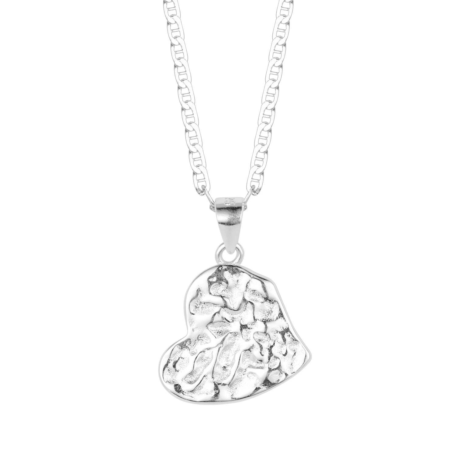 Hainon wholesale S925 Sterling Silver Love Heart Pendant Necklace Cute Necklace jewelry for girlfriend 1