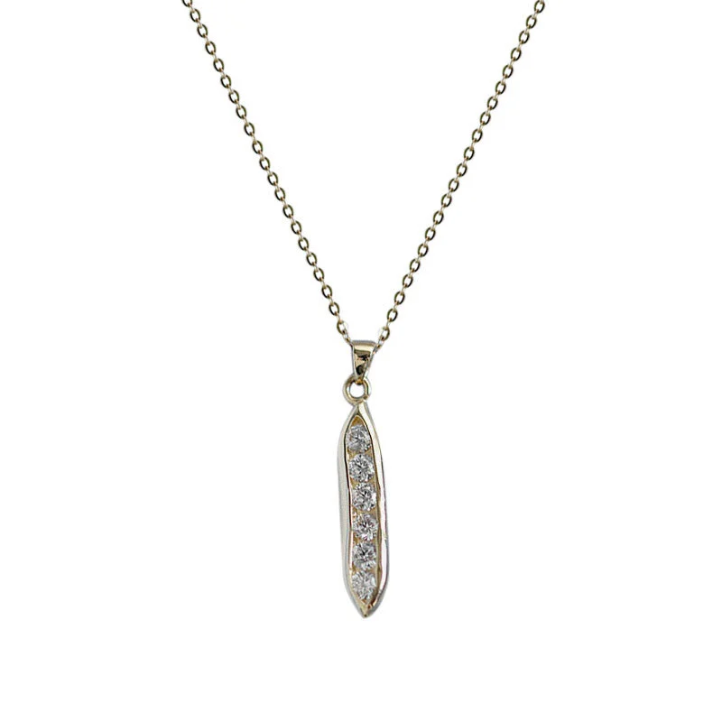 Hainon S925 sterling silver platinum necklace cute temperament niche necklace pendant clavicle chain 1