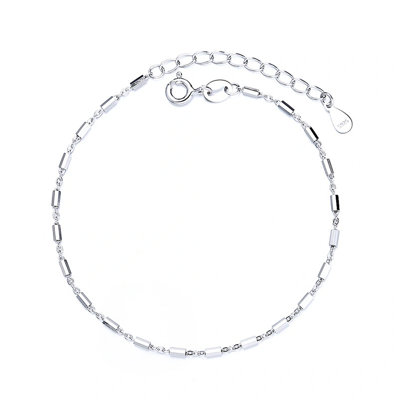 Hainon wholesale charm bracelet 2021 fashion 925 Sterling Silver Chain Bracelet for Women Young girl 1
