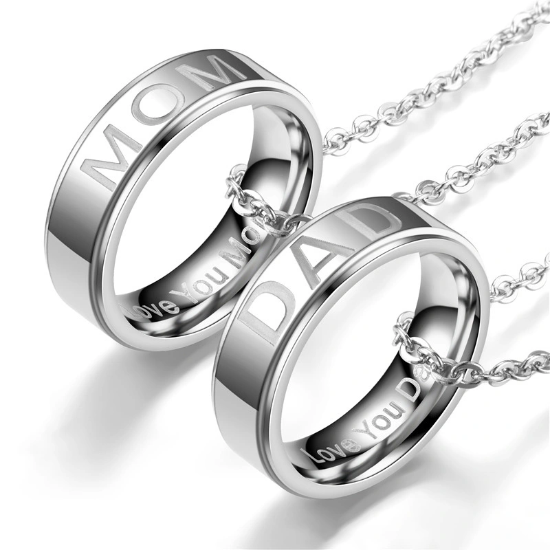 Hainon Fashion Couple Pendant Necklace Men Necklaces Women Pendant Necklace Mother`s Day Father`s Day Wholesale Supplier 1
