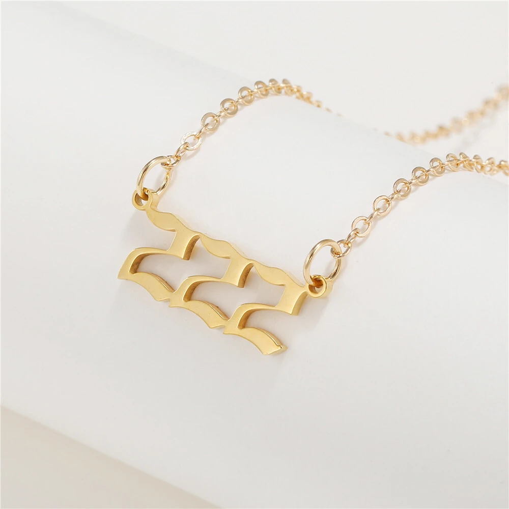Hainon new fashion Gold Plated number necklace number 000-999 stainless steel number pendant necklace 1