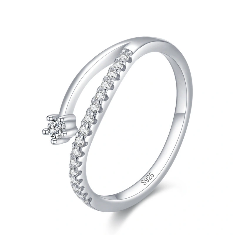 Hainon 925 sterling silver ring zircon Micro inlaid rings women wedding jewelry wholesale 2022 1