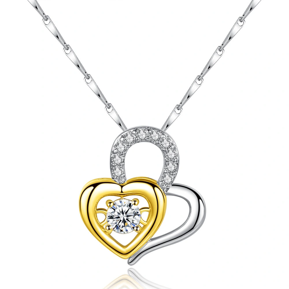 Hainon jewelry necklace creative Cute Heart Shaped Sweet Gold Necklace jewelry for women Spot wholesale 1