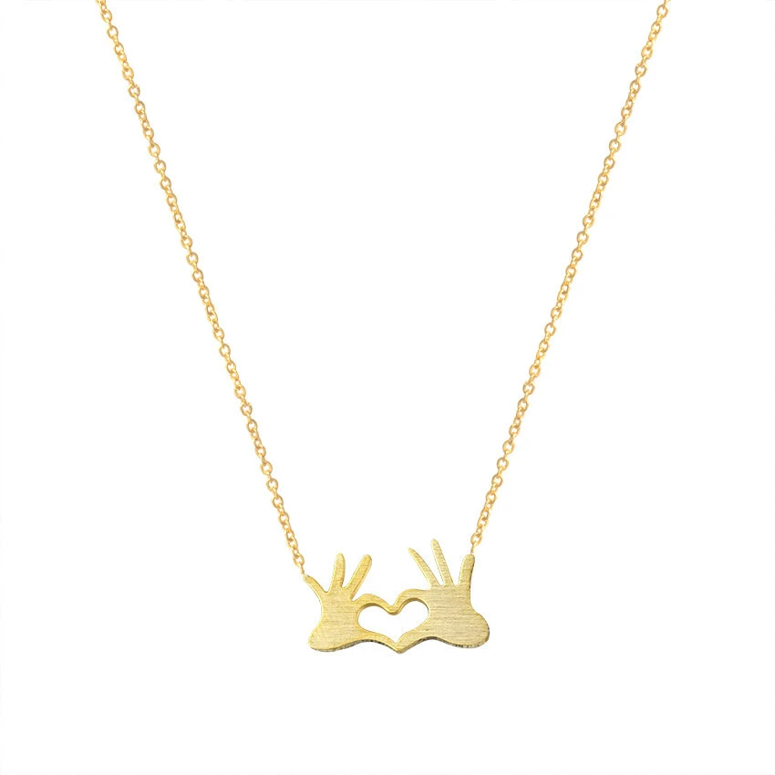 Hainon Hot sale slap pendant necklace environmentally friendly electroplating love necklace wholesale 1