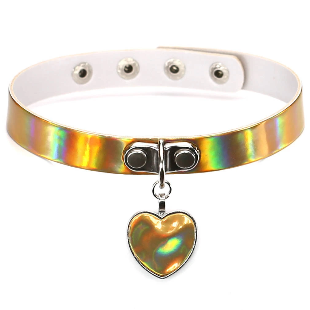 Hainon 2022 fashion Retro Heart Love Pendant Necklace pu Leather Binding choker necklace jewelry wholesale 1