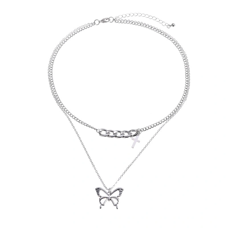 Hainon Choker Necklace Gift for Women butterfly Simple Colorful Butterfly Necklace wholesale 1