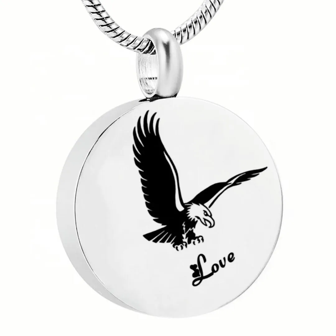 Hainon stainless steel commemorative family pet ashes pendant necklace December lettering necklace flannel bag set 1