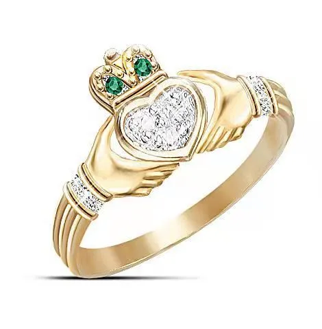 Hainon white zircon ring European and American niche design love ring jewelry for girl open ring wholesale 1