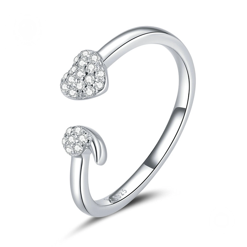 Hainon Sterling silver ring platinum-plated fashion s925 open alert European and American temperament ring 1