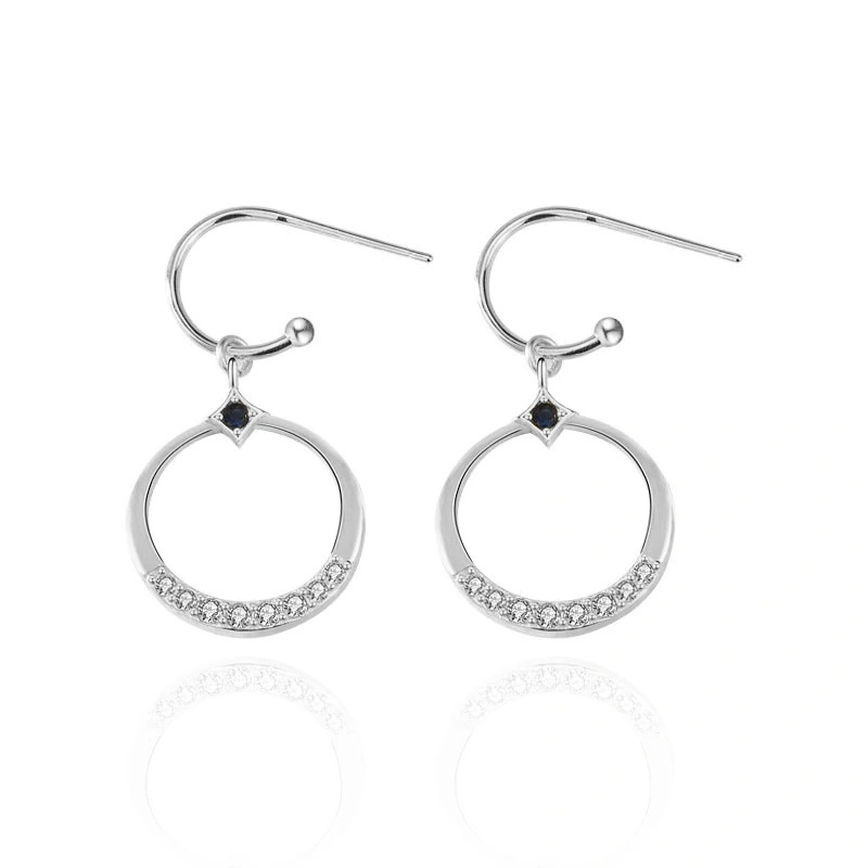 Hainon 925 silver drop earrings for women white zircon Romantic earrings wholesale 1