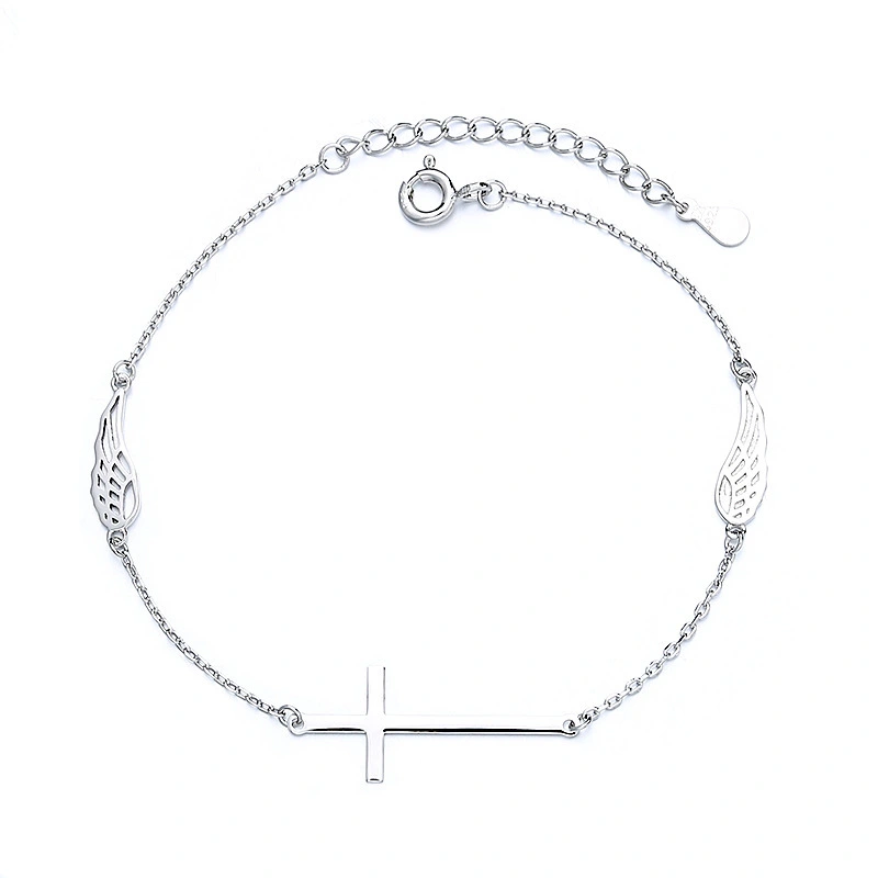 Hainon wholesale S925 silver niche design girlfriends students Simple bracelet Gift card flannel bag set 1