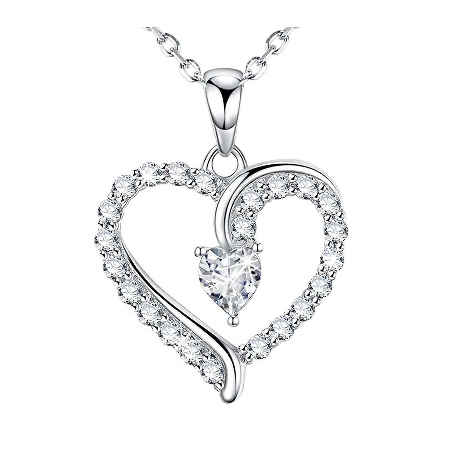 Hainon Mom Gift Heart Custom Necklaces For Women Heart Necklace For Women Valentine's Day Gift Wholesale 1