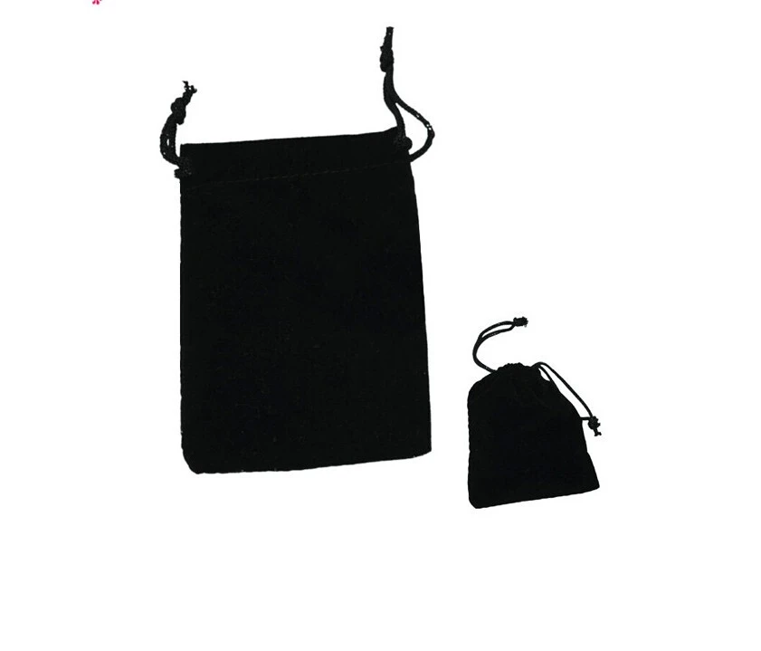 Hainon Black color 7*9cm flannel bag factory jewelry opp bag wholesale 1