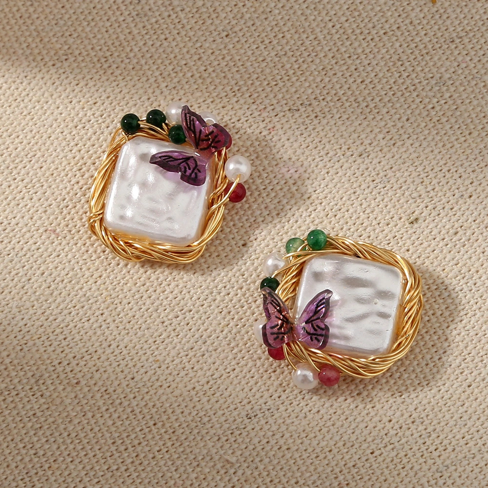 Hainon 2022 Summer New Women's Shell Pearl Earrings Valentine's Wishes Blessing Girlfriend Gifts Flower Earrings Wholesale 1