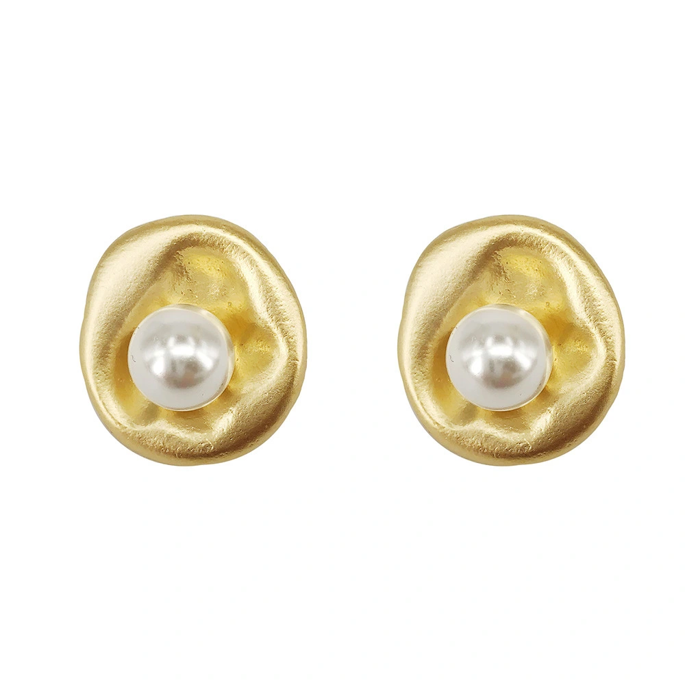 Hainon pearl earrings Bud romantic stud earring Fashion women earring gift alloy elegant jewelry 1