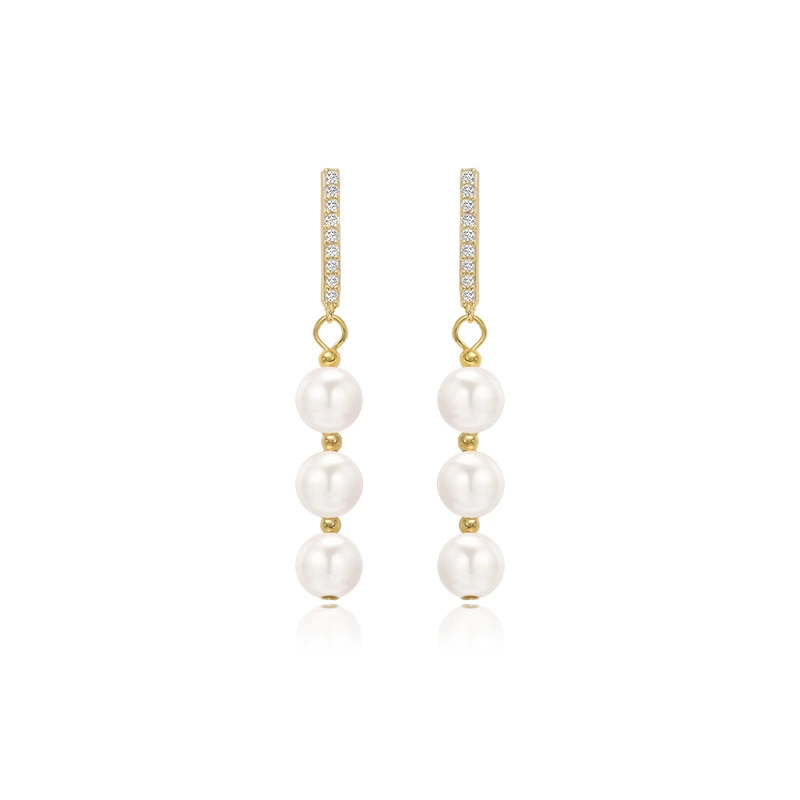 Hainon pearl earrings Long Tassel romantic stud earring Fashion style women earring gift alloy elegant jewelry1 1