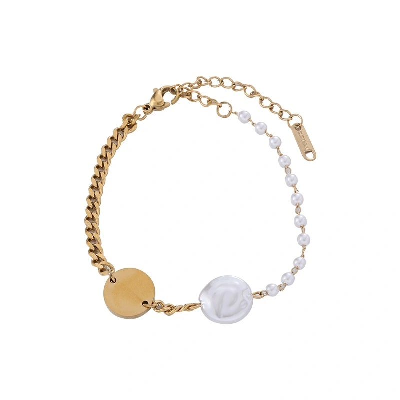 Hainon Pearl Bracelets Fashionable Gold Plated Women Charm Bracelet Best Holiday Gifts Wholesale Supplier 1