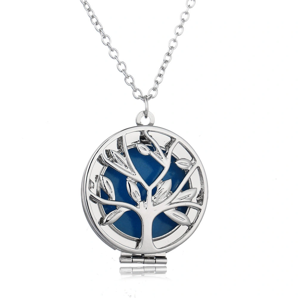 Plant Tree Phase Box Luminous Necklace pendant for women fashion Christmas gift 1