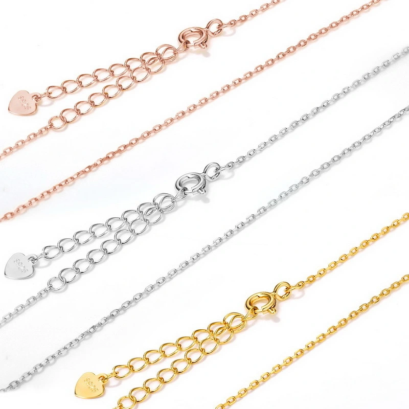 2020 factory necklace 925 sterling silver chains 40+5cm length wholesale silver necklace 1