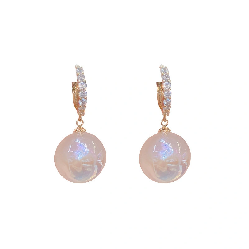 Hainon 2022 drop earrings women Mermaid Pearl Colorful Super Flash pearl earrings New fashion 1