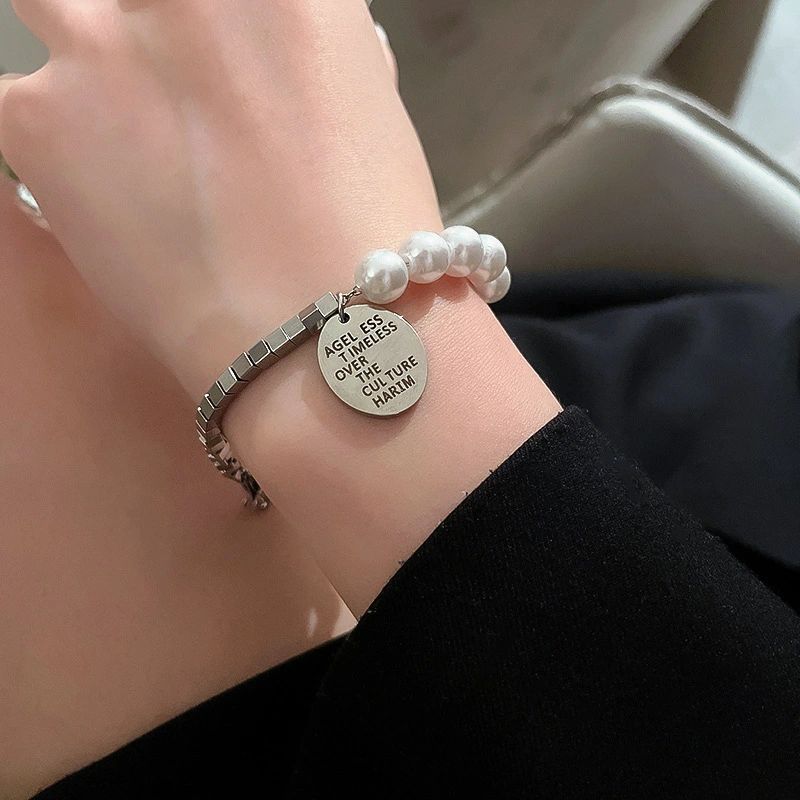 Hainon Fashion bracelets Jewelry pearl Stone beads Adjustable chains words Bracelet for Women and Girls gifts 1