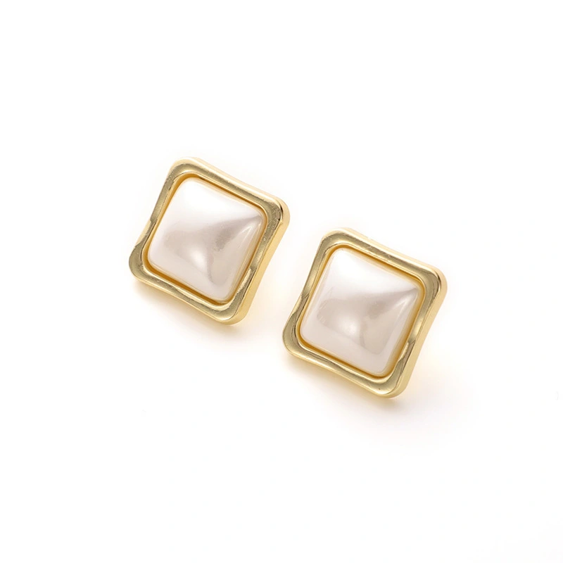 Hainon New pearl earrings Style Luxury Fashion Design Charm Gold Plated Pearl stud Jewelry Women Earrings gift 1