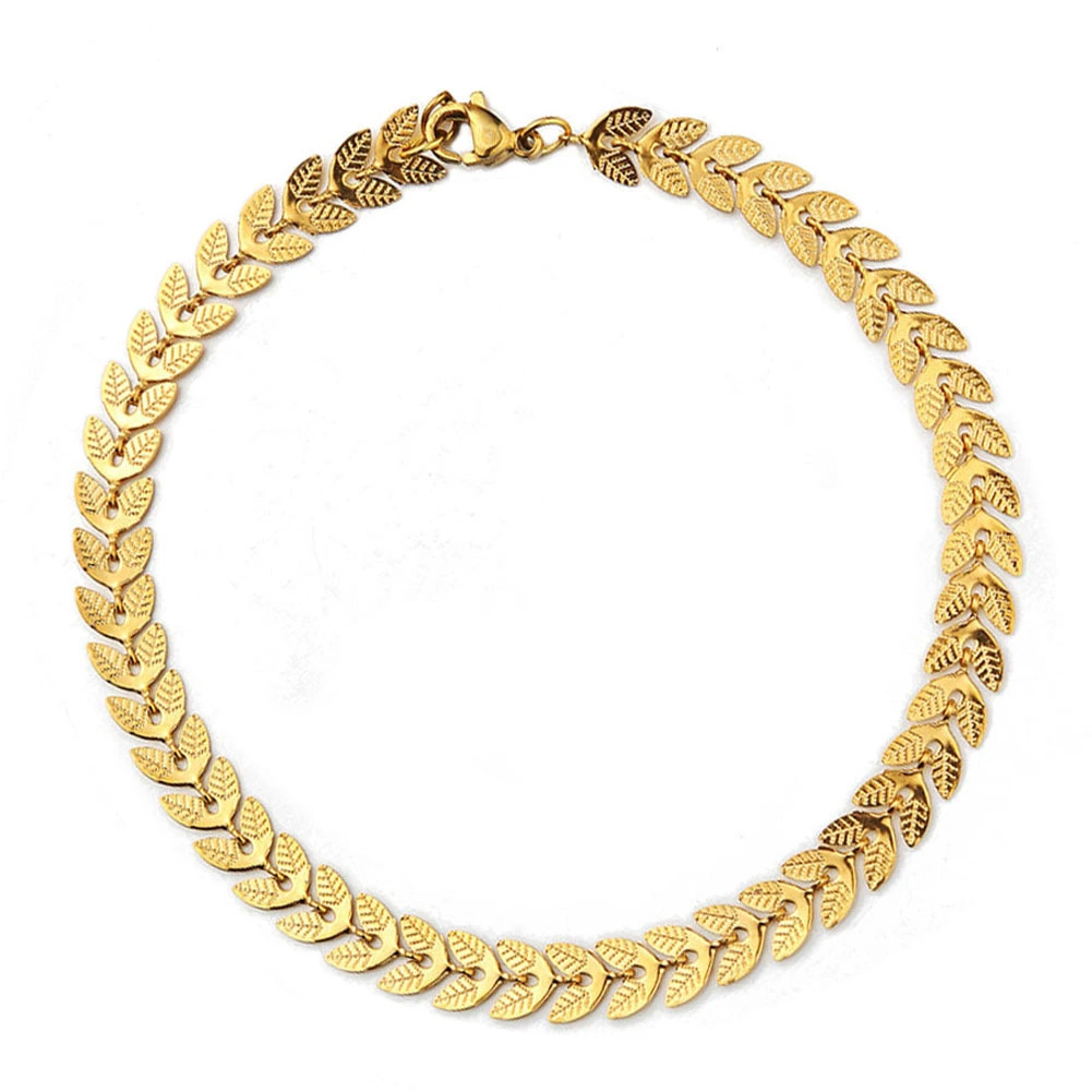 Hainon fashion 7mm 18k gold plated bracelets bangles Stainless steel chain men bracelet women jewelry wholesale 1