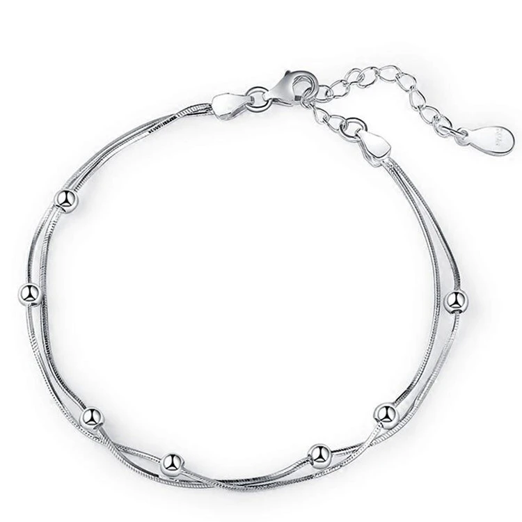 Hainon bracelets women jewelry Fashion Simple personality bracelet beads bracelet small Gift card flannel bag set 1