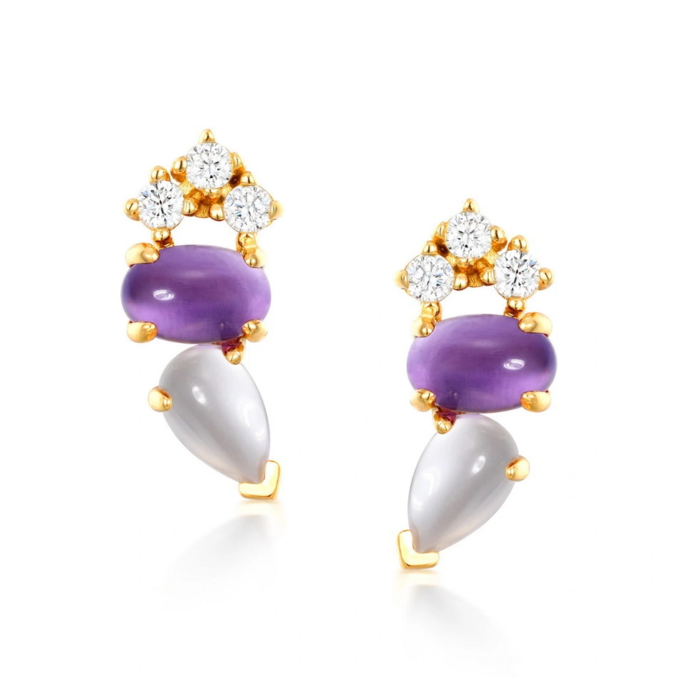 Hainon Earrings for Women colorful Crystal stud Earrings gift1 1