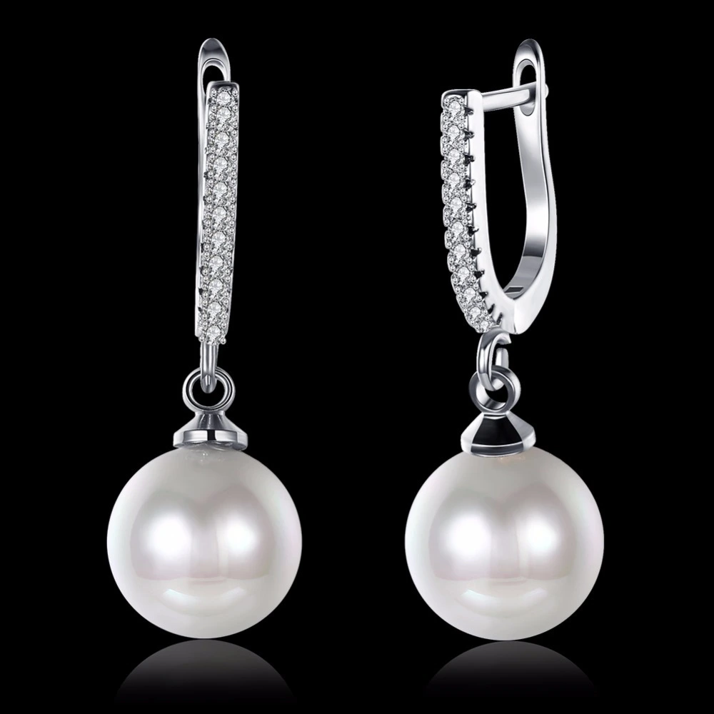 Pearl Earrings engagement 2019 fashion clip earrings women Christmas gift Hainon Wholesale 1