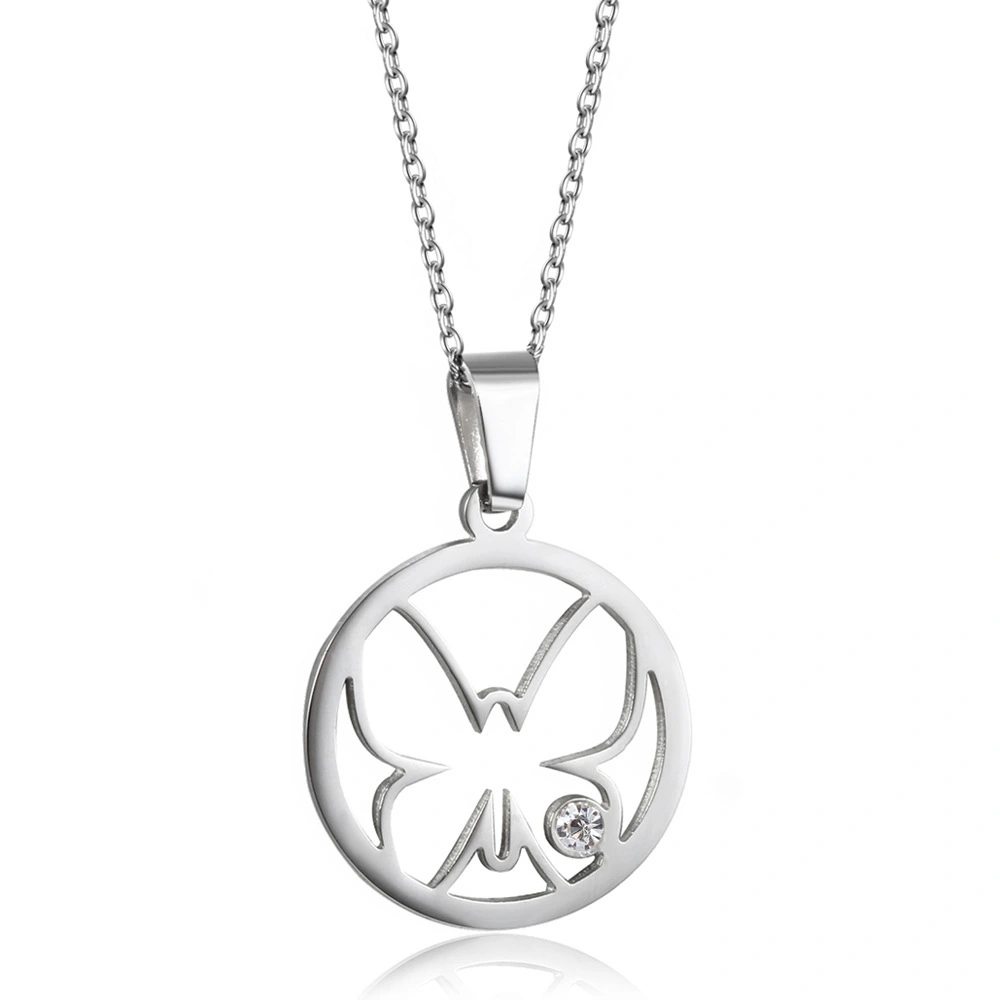 Hainon Stainless steel necklace romantic Custom Jewelry name Butterfly  necklace personalised Children's jewelry gift 1